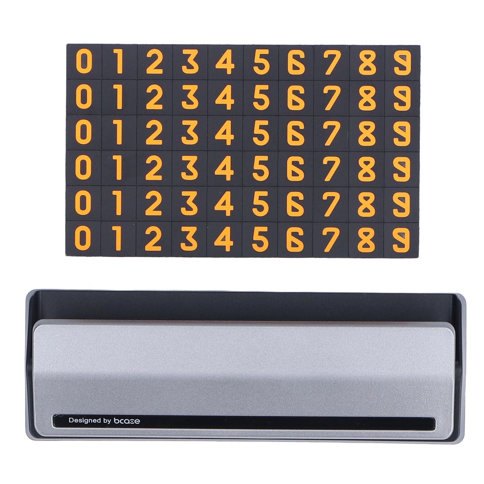 Car Temporary Parking Sign Stable Structure Environmentally Friendly Small Compact Exquisite Number PlateSilver