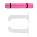1Pair Yoga Mat Wall Mount Holder Acrylic Yoga Mat Wall Hanger Storage Rack Household Exercise Yoga Mat BracketTransparent