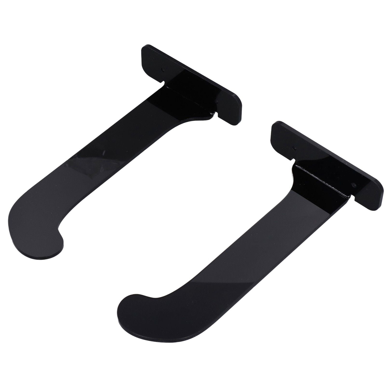 1Pair Yoga Mat Wall Mount Holder Acrylic Yoga Mat Wall Hanger Storage Rack Household Exercise Yoga Mat BracketBlack