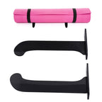 1Pair Yoga Mat Wall Mount Holder Acrylic Yoga Mat Wall Hanger Storage Rack Household Exercise Yoga Mat BracketBlack