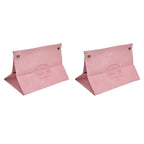 2 Packs Tissue Box Cover Nordic Handbag Styling Medroom Artificial Leather Tissue Box Cover Holder for Living RoomPink