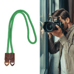 Camera Strap Nylon Universal Adjustable Camera Shoulder Neck Wrist Belt for Digital SLRGreen
