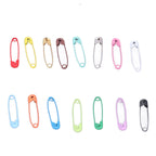Safety Pins DIY Making Reliable Locking Design Glossy Bright Small Compact Sewing Accessories for Art Project15 Colors 300 Pcs/Box