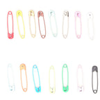 Safety Pins DIY Making Reliable Locking Design Glossy Bright Small Compact Sewing Accessories for Art Project15 Colors 300 Pcs/Box