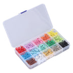 Safety Pins DIY Making Reliable Locking Design Glossy Bright Small Compact Sewing Accessories for Art Project15 Colors 300 Pcs/Box