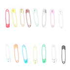Safety Pins DIY Making Reliable Locking Design Glossy Bright Small Compact Sewing Accessories for Art Project15 Colors 450 Pcs/Box