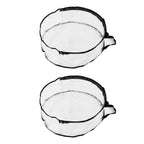Wreath Storage Container Transparent Round Storage Bag Black Edge PVC Heavy Duty Storage Bag2PCS