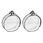 Wreath Storage Container Transparent Round Storage Bag Black Edge PVC Heavy Duty Storage Bag2PCS