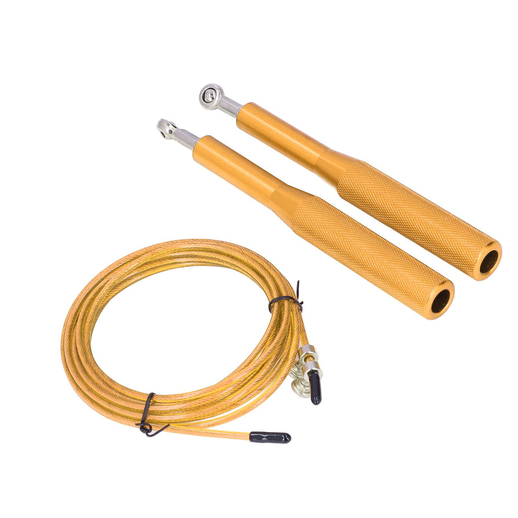 Skipping Rope Strong Durable Adjustable Flexible Reliable Professional Convenient Exercise Supplies for Indoor OutdoorAluminum Alloy Gold