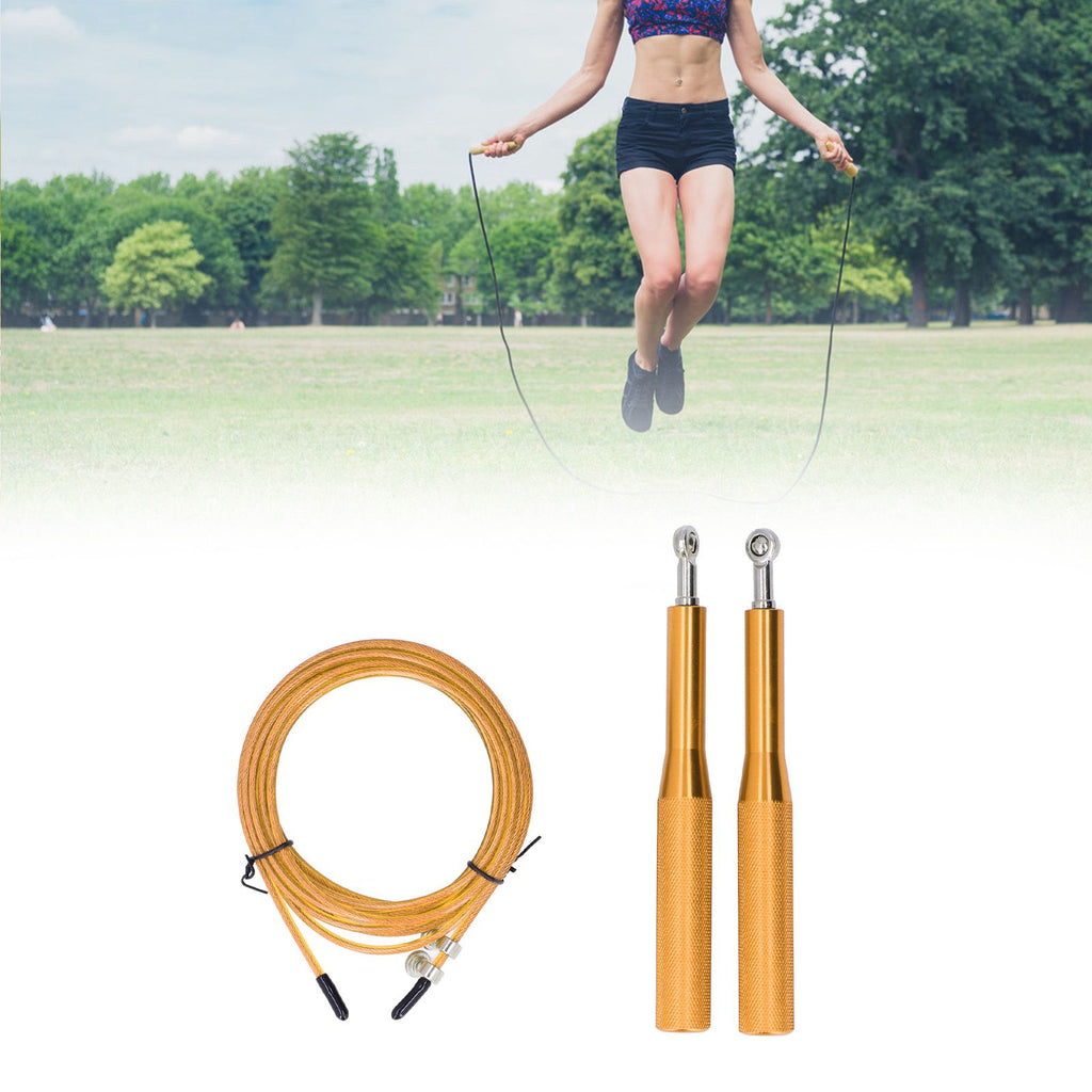 Skipping Rope Strong Durable Adjustable Flexible Reliable Professional Convenient Exercise Supplies for Indoor OutdoorAluminum Alloy Gold