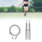 Skipping Rope Strong Durable Adjustable Flexible Reliable Professional Convenient Exercise Supplies for Indoor OutdoorAluminum Alloy Silver