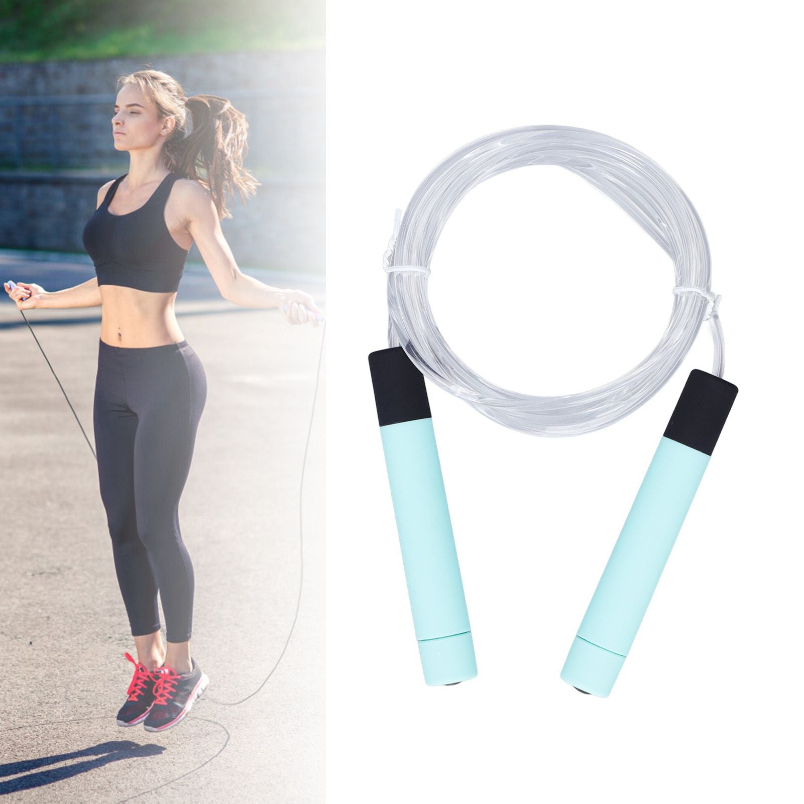 Children Skipping Rope Rainbow Luminous Fitness Skipping Rope Flashing Student Fluorescent Skipping Rope