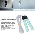 Glowing Skipping Rope LED Light Up Jumping Rope for Exercise Training Weight Loss FitnessGreen