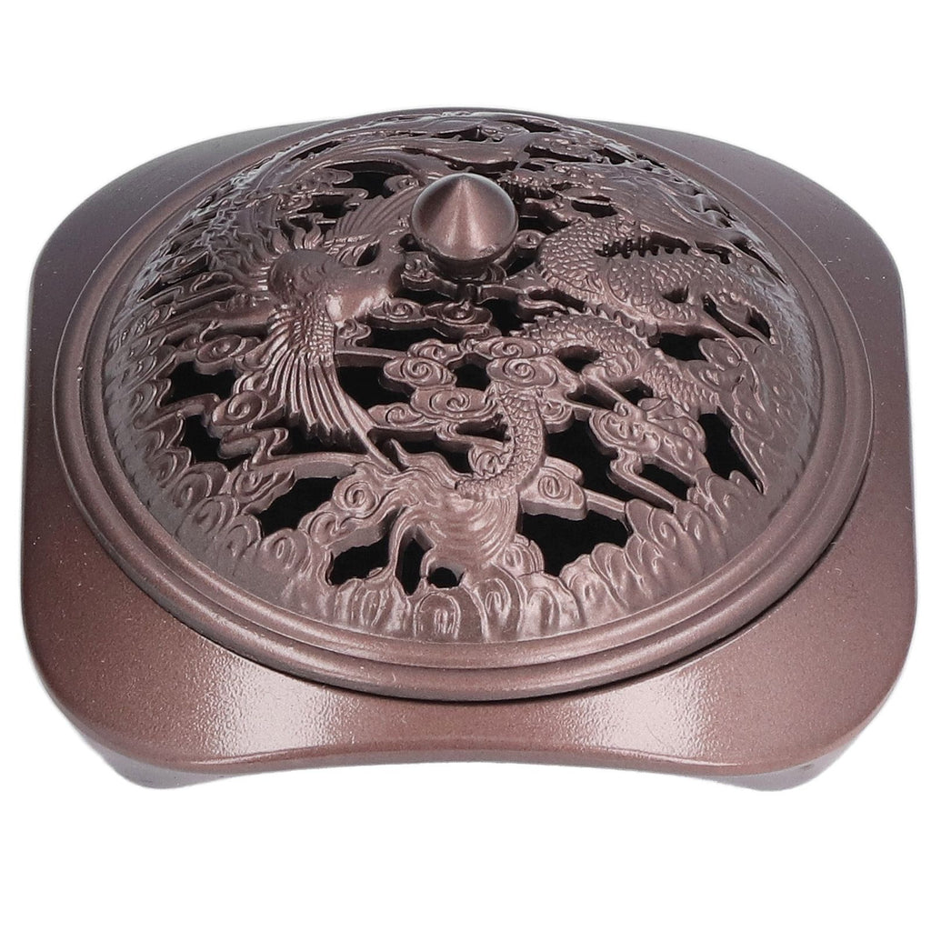 Incense Burner Antique Style Sturdy Durable Copper Alloy Glossy Exquisite Multifunction Powder Incense Burner