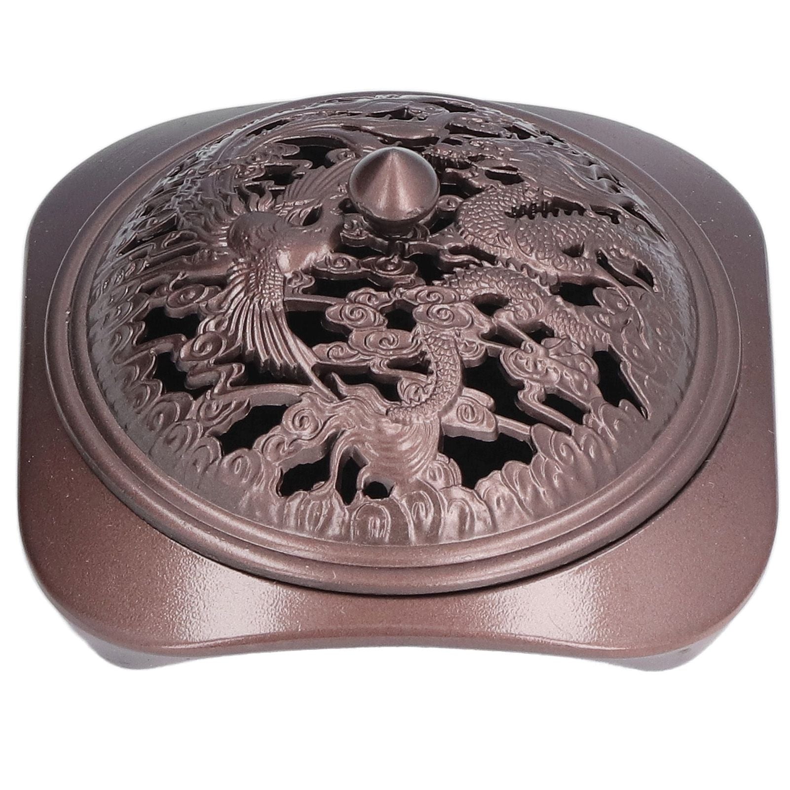Incense Burner Antique Style Sturdy Durable Copper Alloy Glossy Exquisite Multifunction Powder Incense Burner