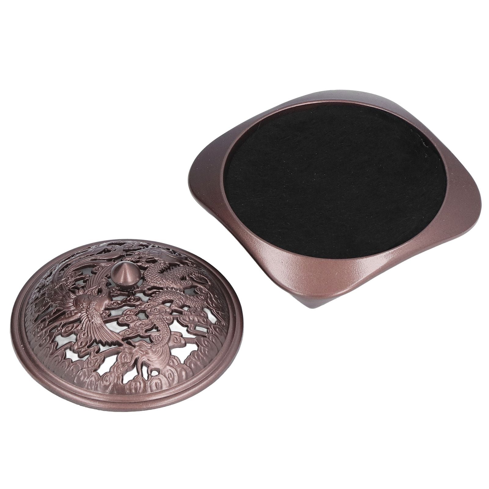 Incense Burner Antique Style Sturdy Durable Copper Alloy Glossy Exquisite Multifunction Powder Incense Burner