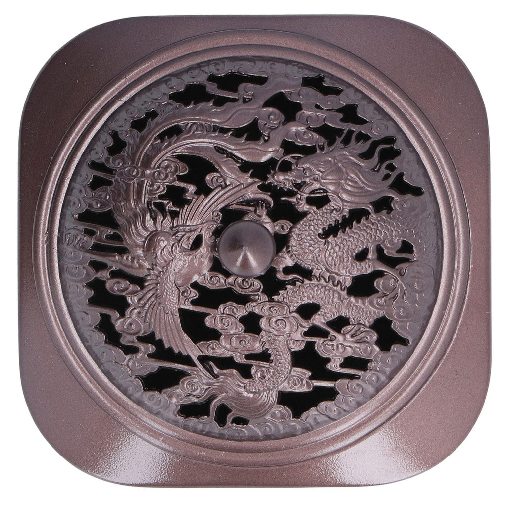 Incense Burner Antique Style Sturdy Durable Copper Alloy Glossy Exquisite Multifunction Powder Incense Burner