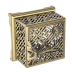 Incense Holder Multipurpose Zinc Alloy Incense Stand with Fireproof Cotton for Home Decoration