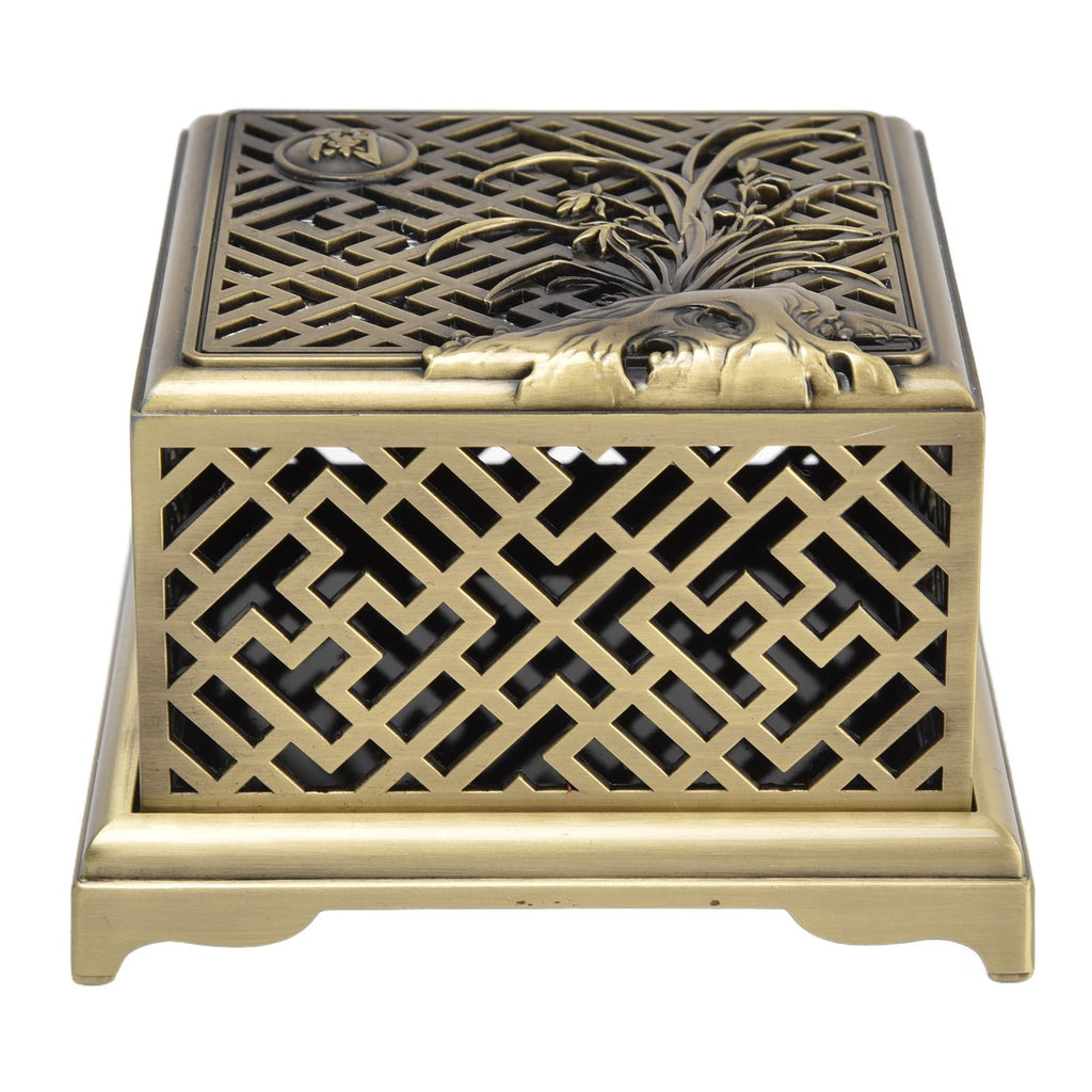 Incense Holder Multipurpose Zinc Alloy Incense Stand with Fireproof Cotton for Home Decoration