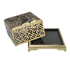 Incense Holder Multipurpose Zinc Alloy Incense Stand with Fireproof Cotton for Home Decoration