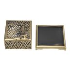 Incense Holder Multipurpose Zinc Alloy Incense Stand with Fireproof Cotton for Home Decoration