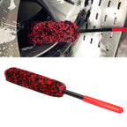 Universal Car Wheel Hub Cleaning Brush Flexible Long Handle Car Tire Detailing Brush Red