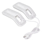 Shoe Deodorizer Dryer Portable USB Electric Shoes Dryer for Gloves Socks Jewelry Box White