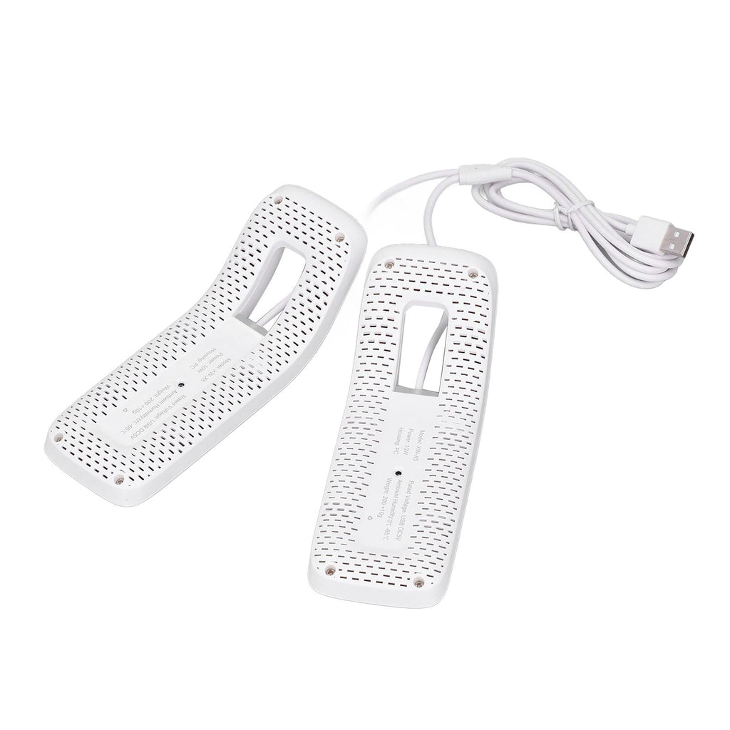 Shoe Deodorizer Dryer Portable USB Electric Shoes Dryer for Gloves Socks Jewelry Box White