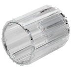 Cosmetic Brush Holder Transparent Glass Round Decorative Desktop Pen Storage Organizer BoxSilver