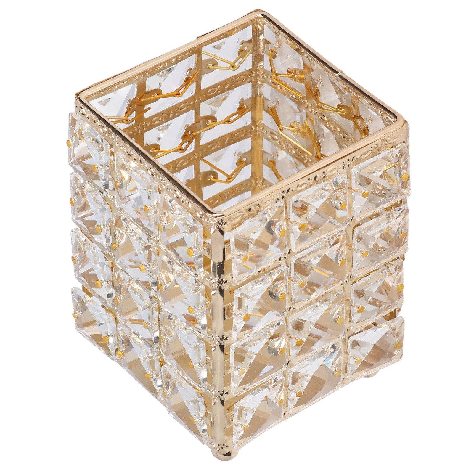Makeup Brush Holder European Style Make Up Storage Cup for Bathroom Home Bedroom OfficeGold
