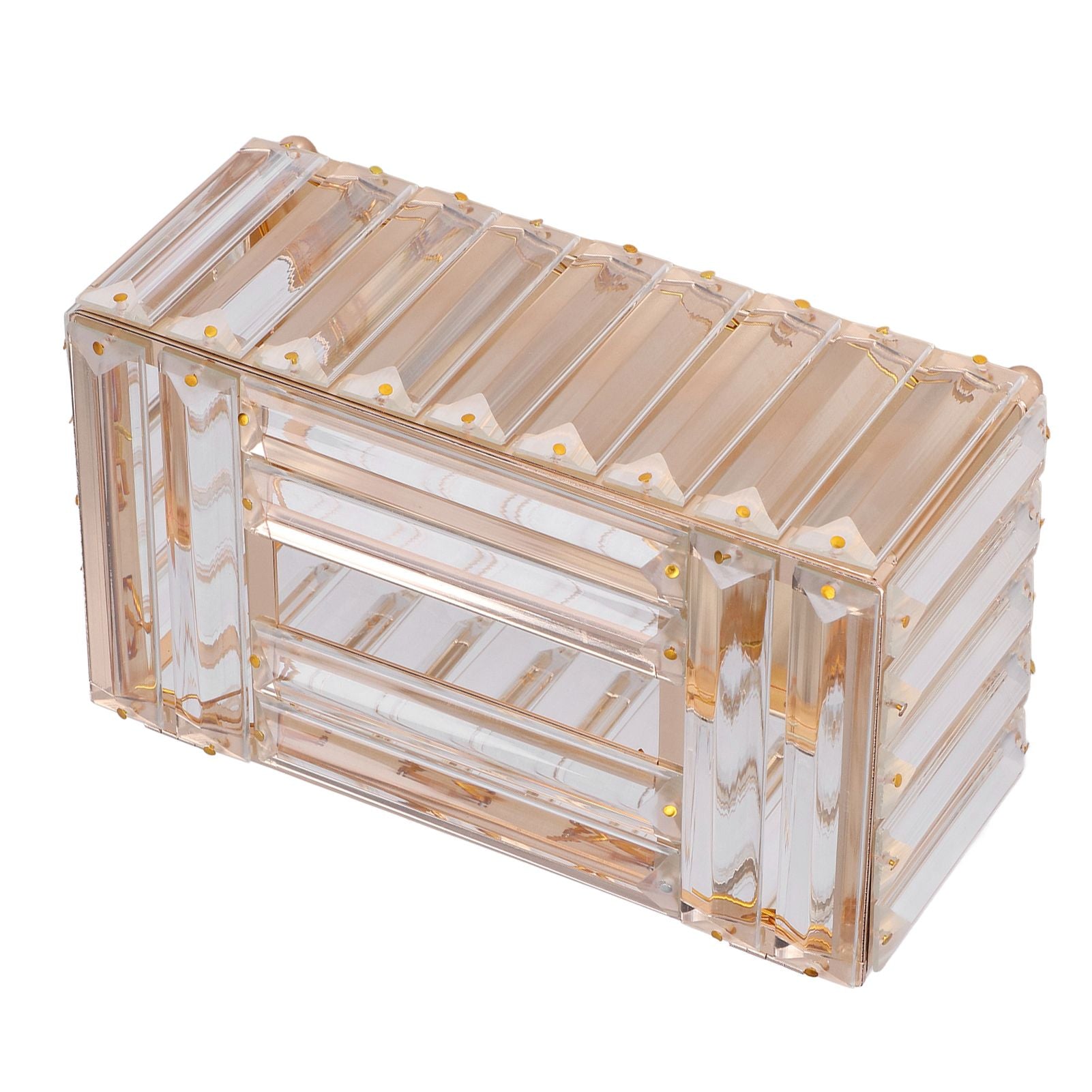 Tissues Box Gold Plating Process Fine Workmanship Simple Fashion Multi Purpose Tissue Storage BoxGold