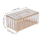Tissues Box Gold Plating Process Fine Workmanship Simple Fashion Multi Purpose Tissue Storage BoxGold