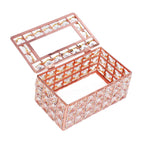Tissue Box Holder Multifunctional Fashionable Design Exquisite Sturdy Durable Tissue HolderRose Gold