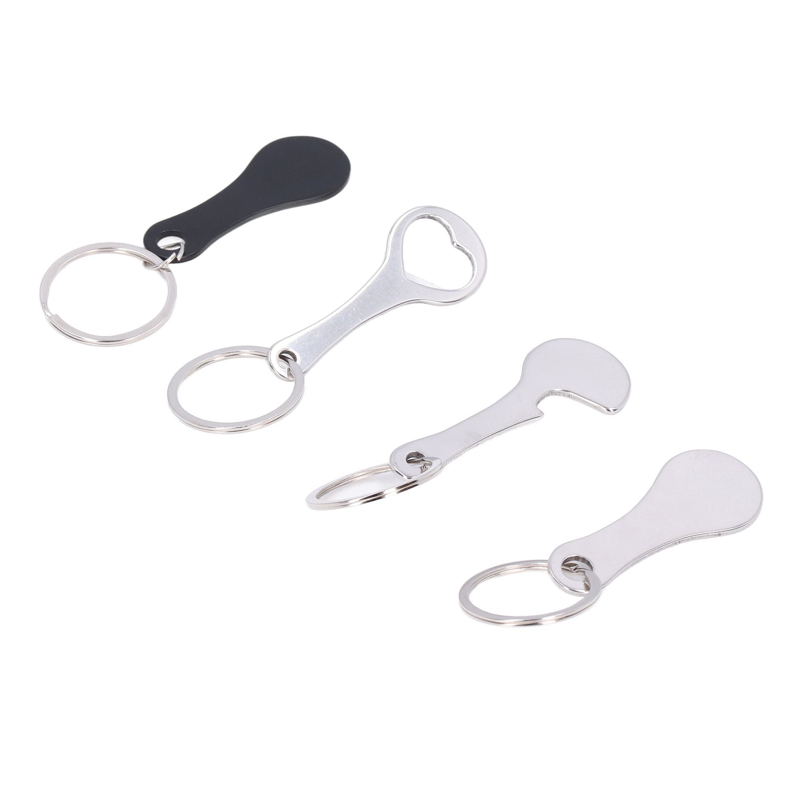 Aluminum Alloy Shopping Trolley Keychain Portable Alternative Shopping Trolley Keyring