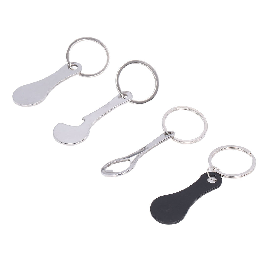 Aluminum Alloy Shopping Trolley Keychain Portable Alternative Shopping Trolley Keyring