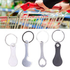 Aluminum Alloy Shopping Trolley Keychain Portable Alternative Shopping Trolley Keyring
