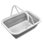 Foldable Picnic Basket Large Capacity Multifunctional Sturdy Handle Toy Storage Basket for Home Hiking Camping