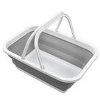 Foldable Picnic Basket Large Capacity Multifunctional Sturdy Handle Toy Storage Basket for Home Hiking Camping