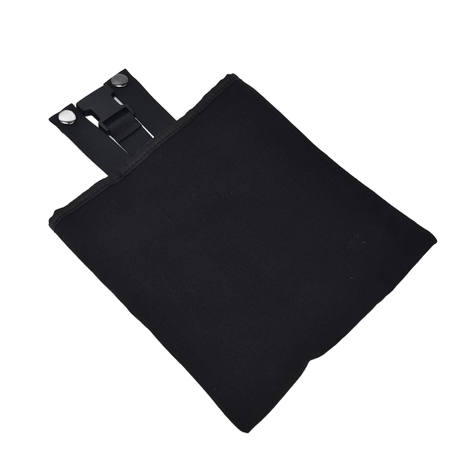 Foraging Bag Canvas Foldable Portable Thick Unique Simple Appearance Belt Fruit Picking Pouch for Outdoor CampingBlack