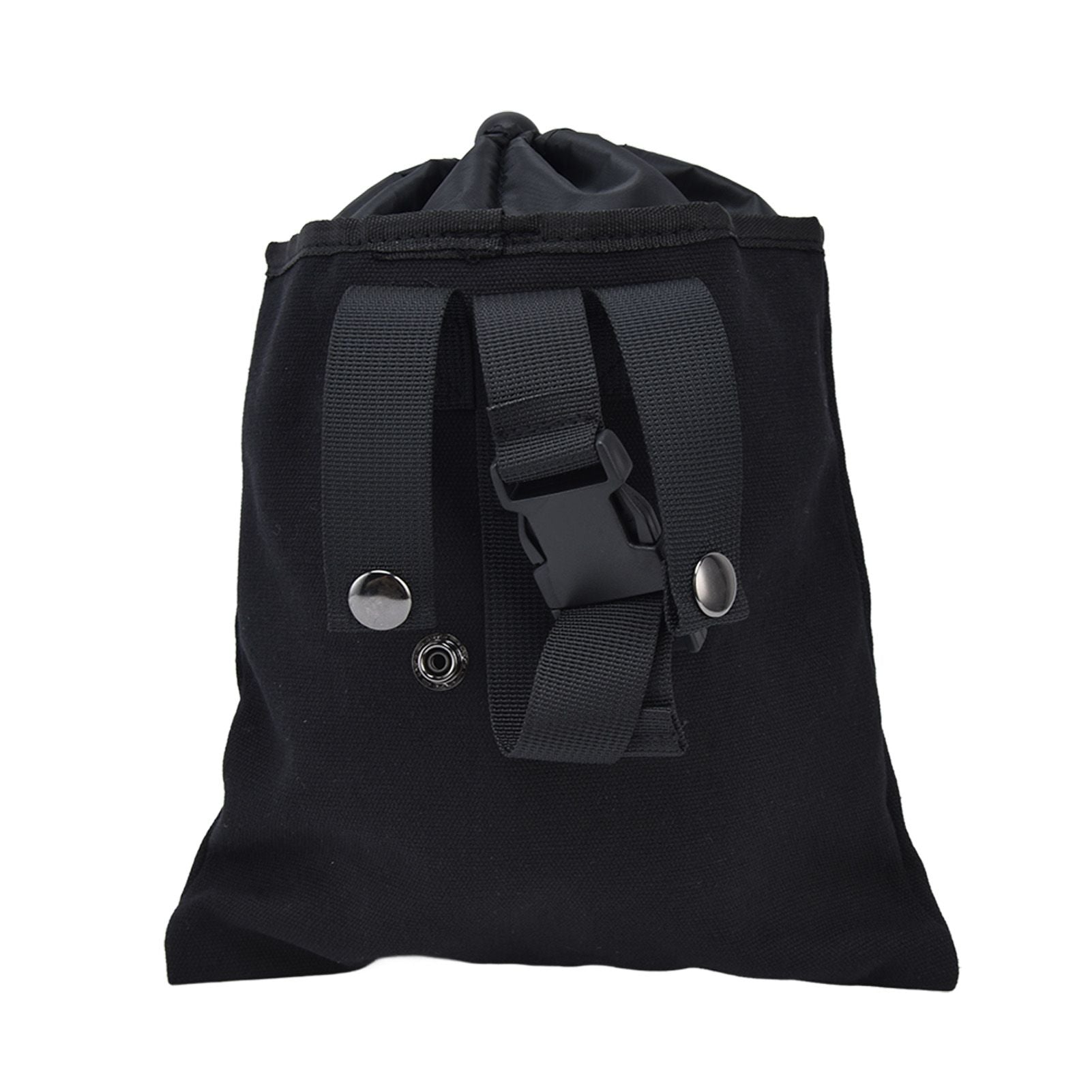 Foraging Bag Canvas Foldable Portable Thick Unique Simple Appearance Belt Fruit Picking Pouch for Outdoor CampingBlack