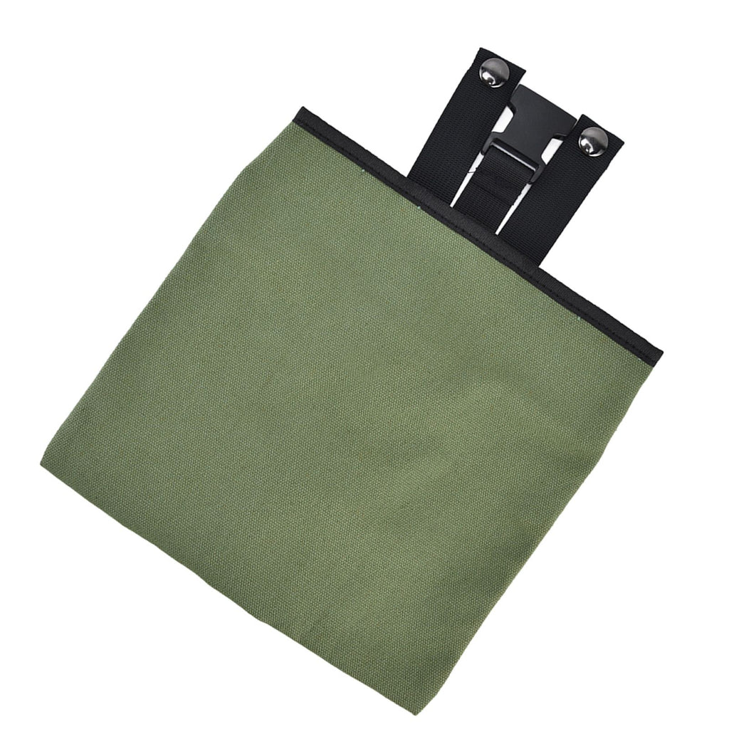 Foraging Bag Canvas Foldable Portable Thick Unique Simple Appearance Belt Fruit Picking Pouch for Outdoor CampingMilitary Green