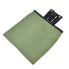 Foraging Bag Canvas Foldable Portable Thick Unique Simple Appearance Belt Fruit Picking Pouch for Outdoor CampingMilitary Green