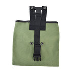 Foraging Bag Canvas Foldable Portable Thick Unique Simple Appearance Belt Fruit Picking Pouch for Outdoor CampingMilitary Green