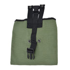 Foraging Bag Canvas Foldable Portable Thick Unique Simple Appearance Belt Fruit Picking Pouch for Outdoor CampingMilitary Green