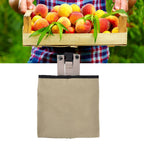 Foraging Bag Canvas Foldable Portable Thick Unique Simple Appearance Belt Fruit Picking Pouch for Outdoor CampingKhaki