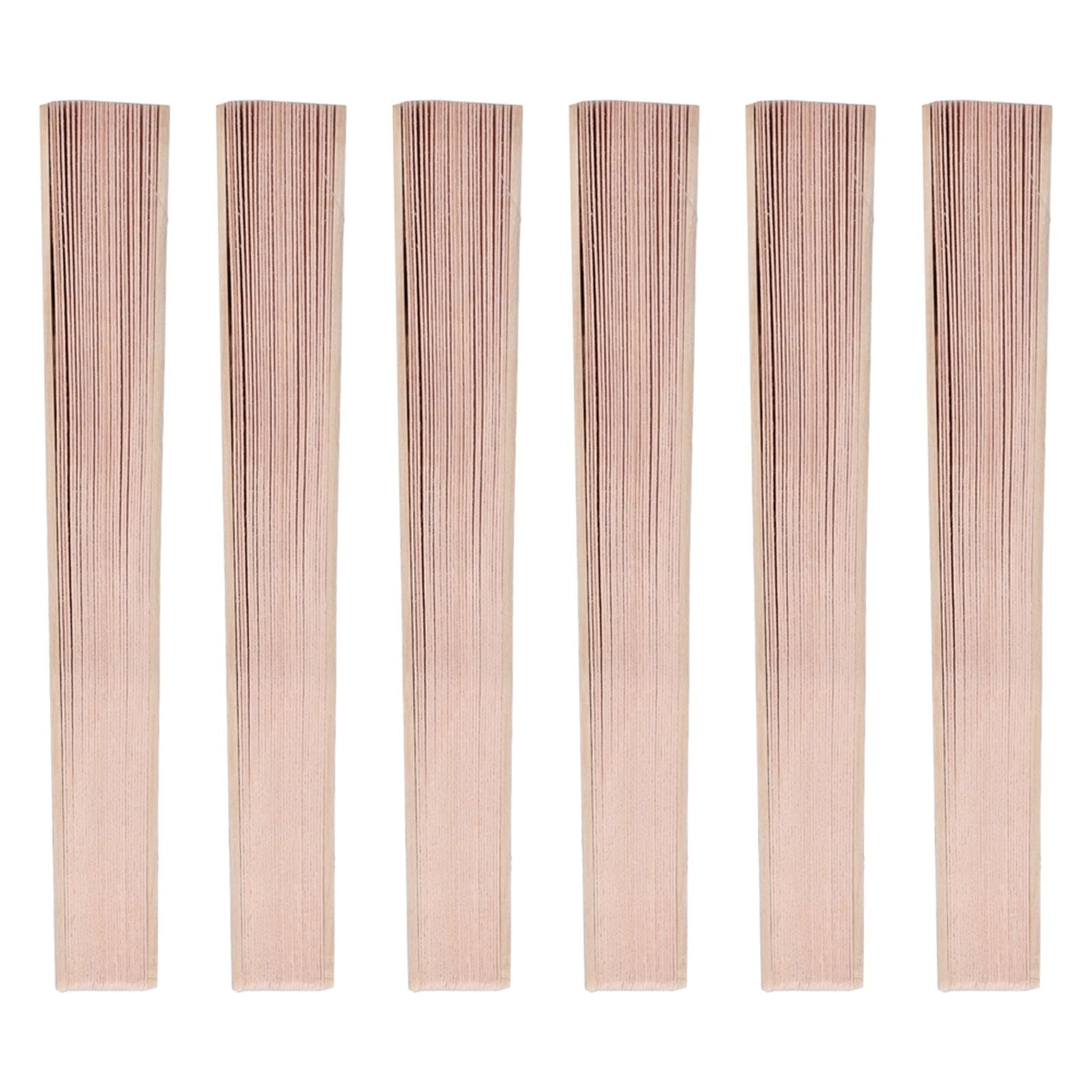 12Pcs Wooden Hand Fans Chinese Style Hollow Folding Handheld Fan for Wedding Gift Party DIY Decoration