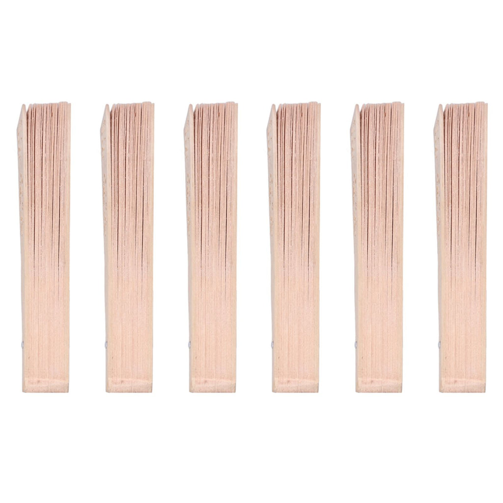 12Pcs Wooden Hand Fans Chinese Style Hollow Folding Handheld Fan for Wedding Gift Party DIY Decoration