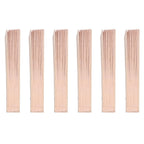 12Pcs Wooden Hand Fans Chinese Style Hollow Folding Handheld Fan for Wedding Gift Party DIY Decoration
