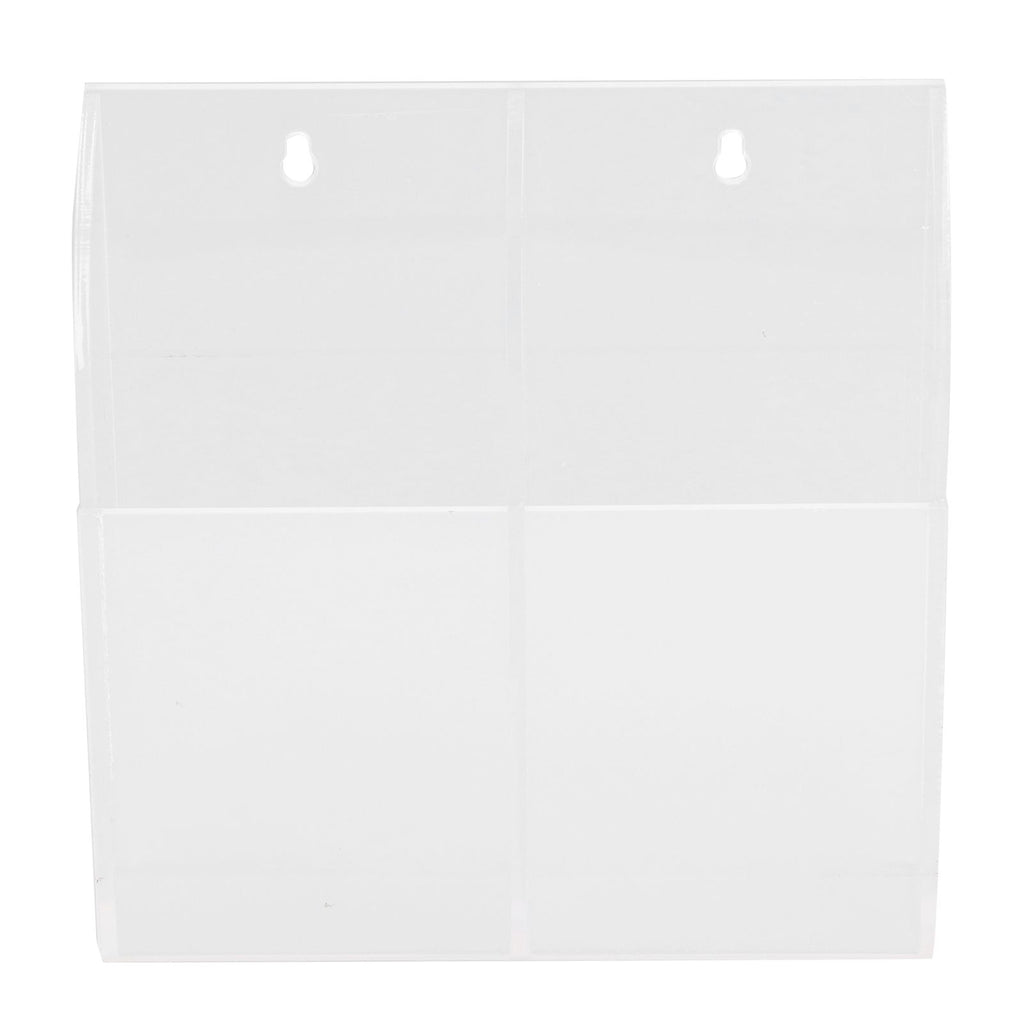 Acrylic Remote Control Holder Simple Wall Mount Media Organizer Transparent Cosmetics Stand2 Cell