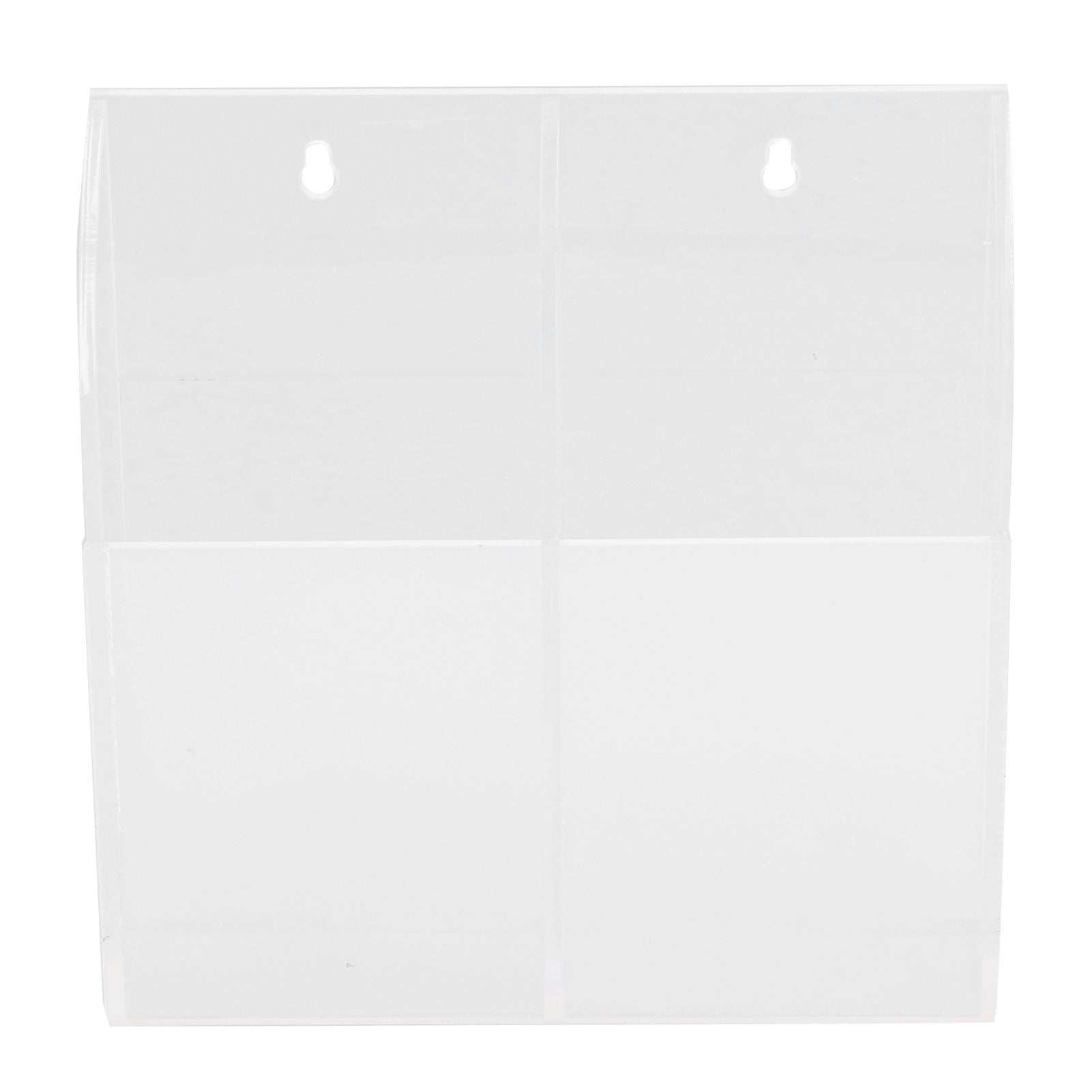 Acrylic Remote Control Holder Simple Wall Mount Media Organizer Transparent Cosmetics Stand2 Cell